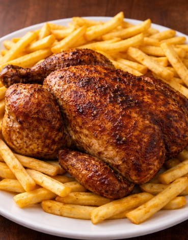 FULL CHICKEN WITH CHIPS 